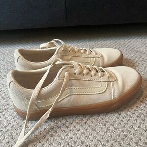 Vans Cream and Tan Sneakers